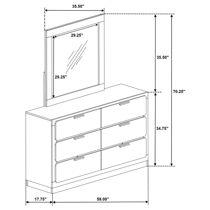 Five Star Furniture - Caraway Dresser with Mirror