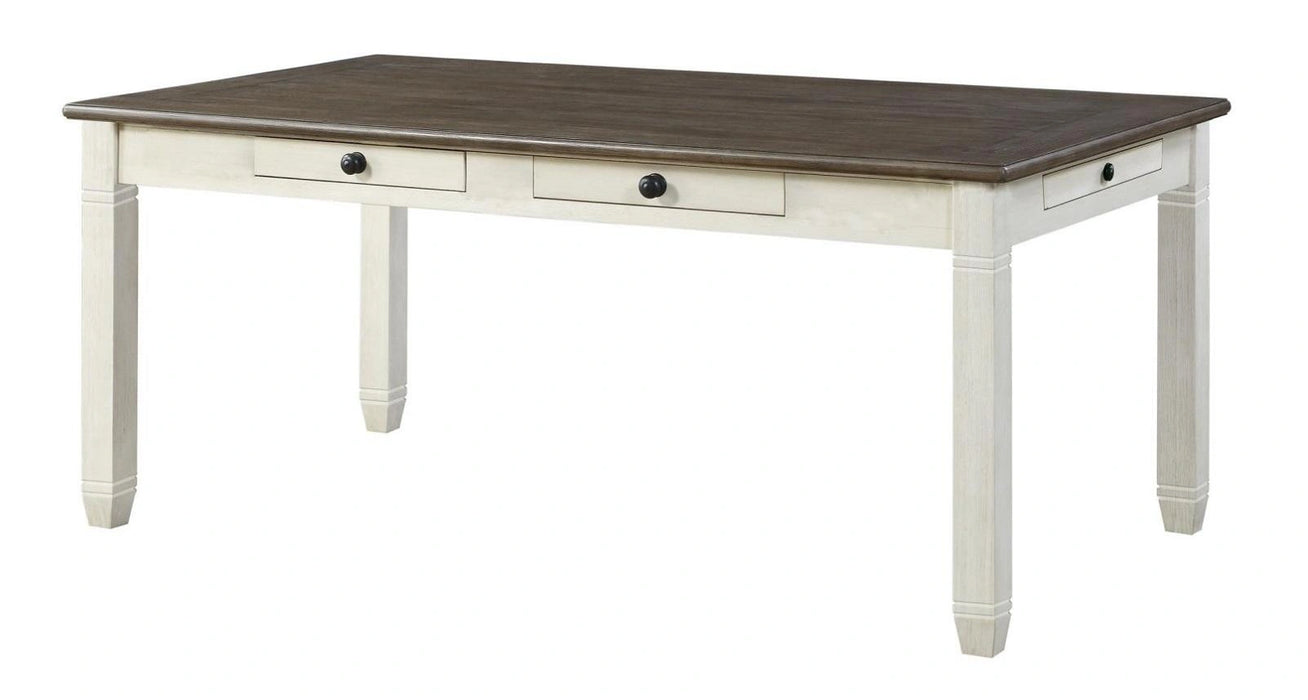 Five Star Furniture - Granby Dining Table in White & Brown 5627NW-72