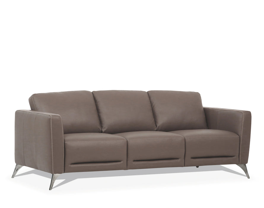Five Star Furniture - Malaga Taupe Leather Sofa