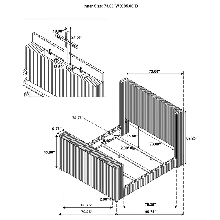 Five Star Furniture - Centergrove Wingback TV Bed