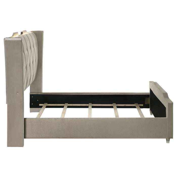 Five Star Furniture - Lorient Wingback Bed with LED Lighting