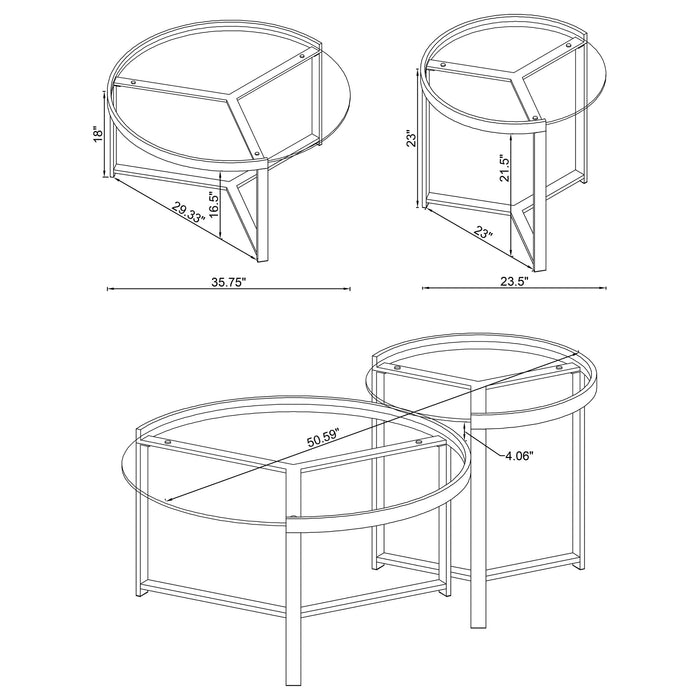 Five Star Furniture - Delia Nesting Coffee Table