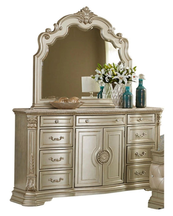 Five Star Furniture - Antoinetta Mirror in Champagne Wood 1919NC-6