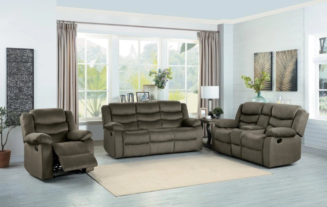 Five Star Furniture - Discus Double Reclining Sofa in Brown 9526BR-3