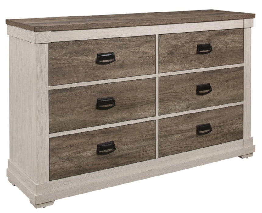 Five Star Furniture - Arcadia Dresser in White & Weathered Gray 1677-5