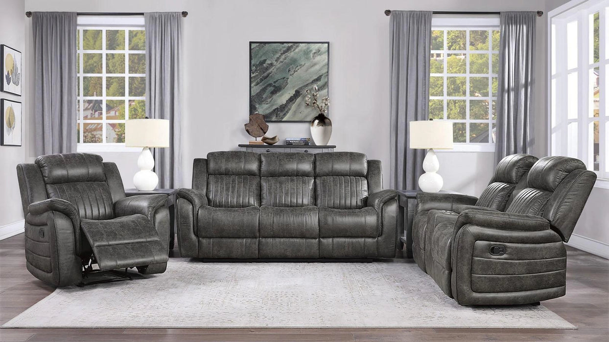 Five Star Furniture - Centeroak Double Reclining Sofa in Gray 9479BRG-3
