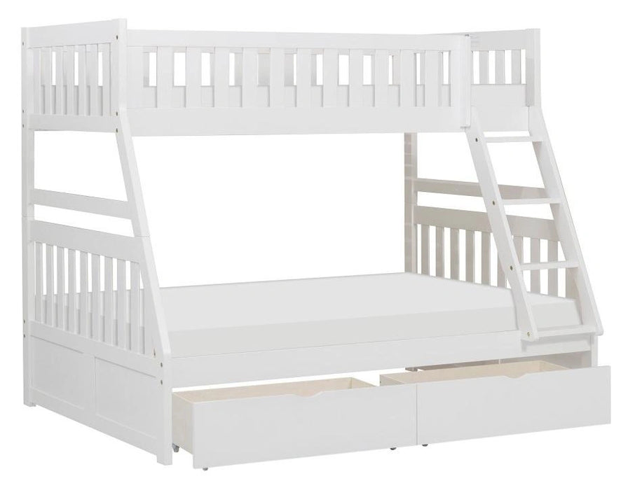 Five Star Furniture - Galen Twin/Full Bunk Bed w/ Storage Boxes in White B2053TFW-1*T
