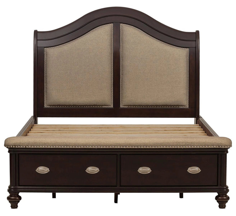 Five Star Furniture - Marston Queen Sleigh Storage Bed in Dark Cherry 2615DC-1