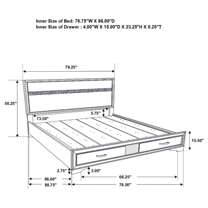 Five Star Furniture - Miranda Panel Platform Storage Bed