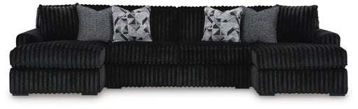 Five Star Furniture - Midnight-Madness Double Chaise Sectional - Onyx