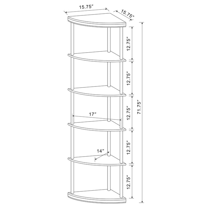 Five Star Furniture - Bonwick Corner Bookshelf