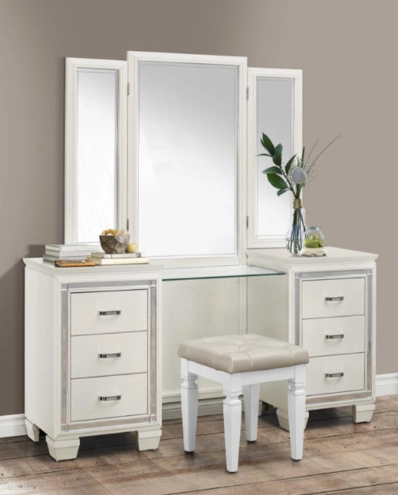 Five Star Furniture - Allura Vanity Stool in White 1916W-14