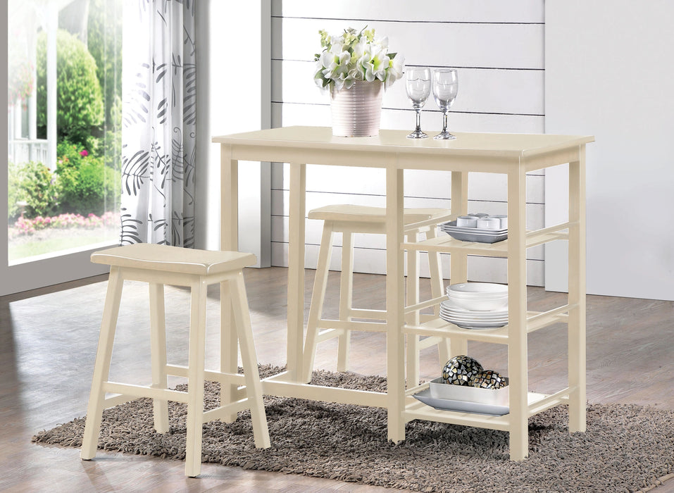 Five Star Furniture - Nyssa Buttermilk Counter Height Set (3Pc Pk)