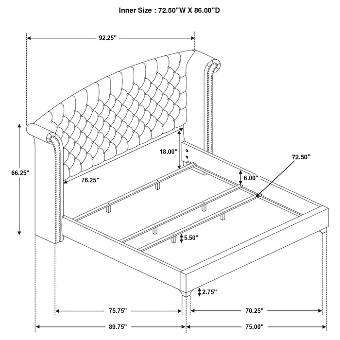 Five Star Furniture - Melody Wingback Bed