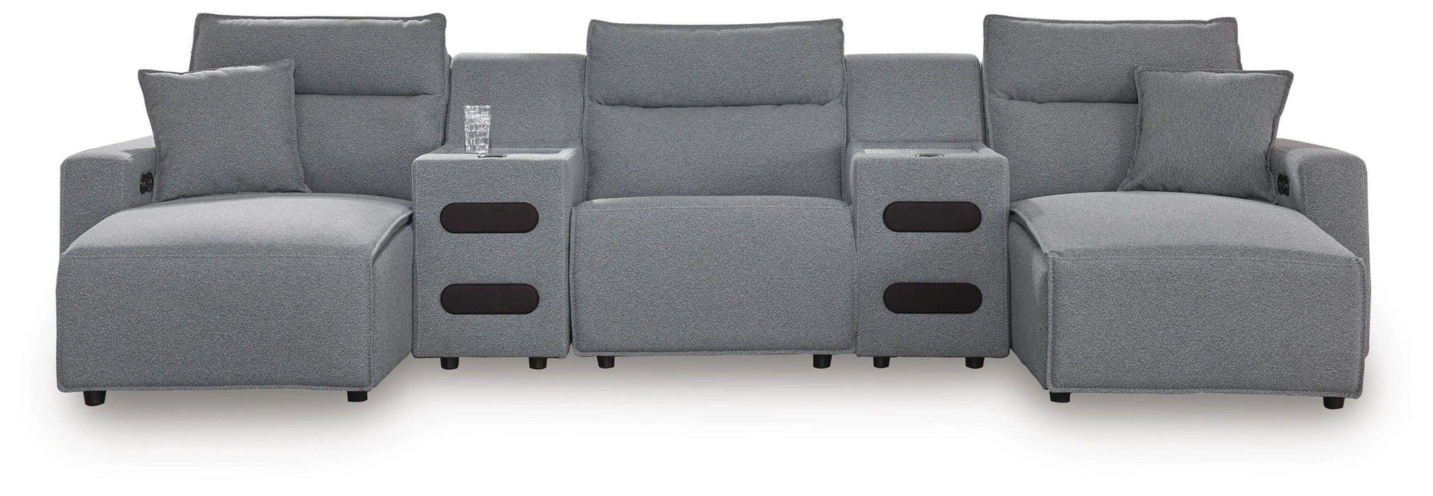 Five Star Furniture - Modmax II Reclining Sectional with Double Chaise and Audio Consoles