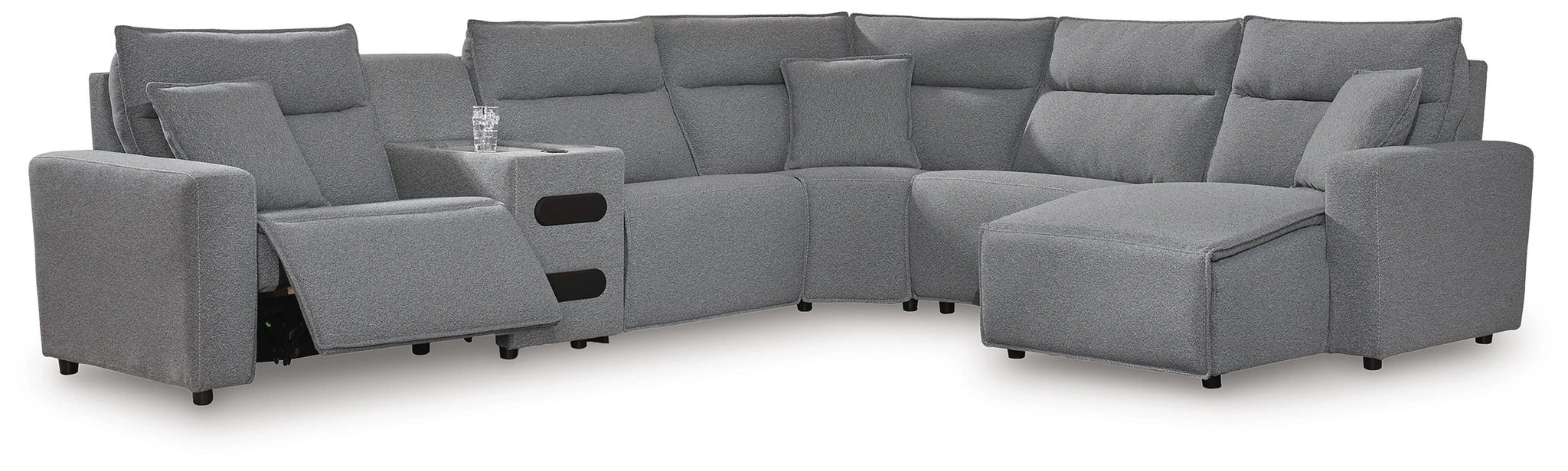 Five Star Furniture - Modmax II Reclining Sectional with Chaise and Audio Console