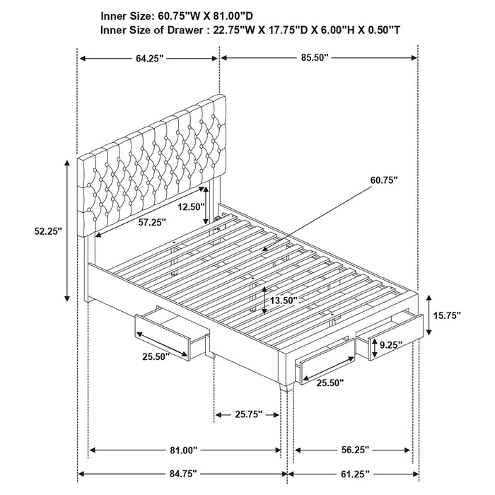 Five Star Furniture - Soledad Panel Platform Storage Bed
