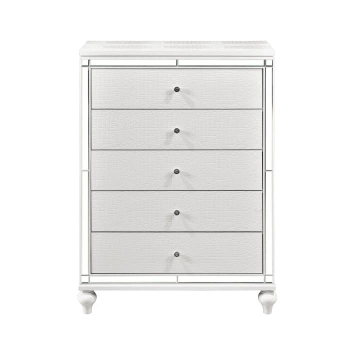 Five Star Furniture - Alonza 5 Drawer Chest in White 1845-9