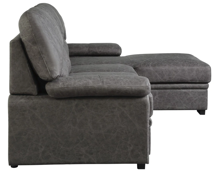 Five Star Furniture - Michigan Sectional with Pull Out Bed and Right Chaise in Dark Gray 9407DG*2RC3L