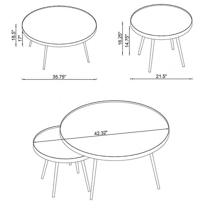 Five Star Furniture - Kaelyn Nesting Coffee Table