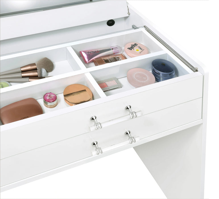 Five Star Furniture - Danbury Makeup Vanity Table with LED Mirror and Stool