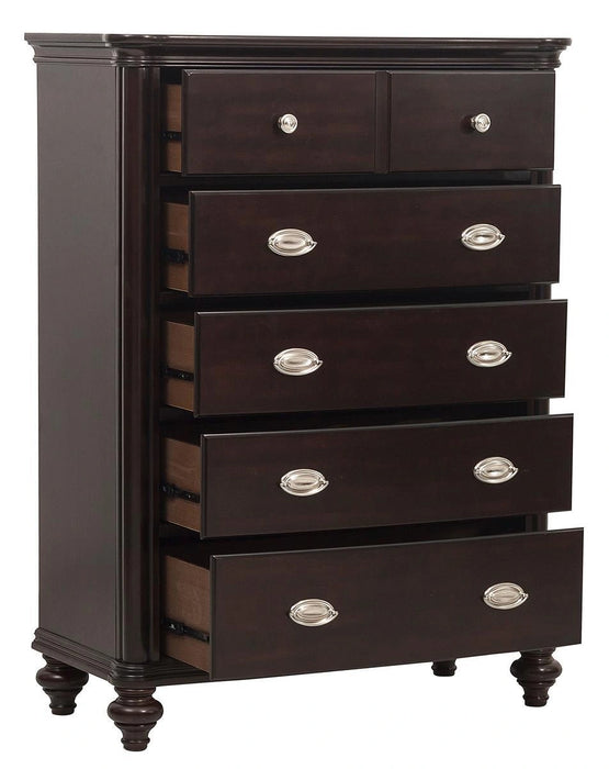 Five Star Furniture - Marston 5 Drawer Chest in Dark Cherry 2615DC-9