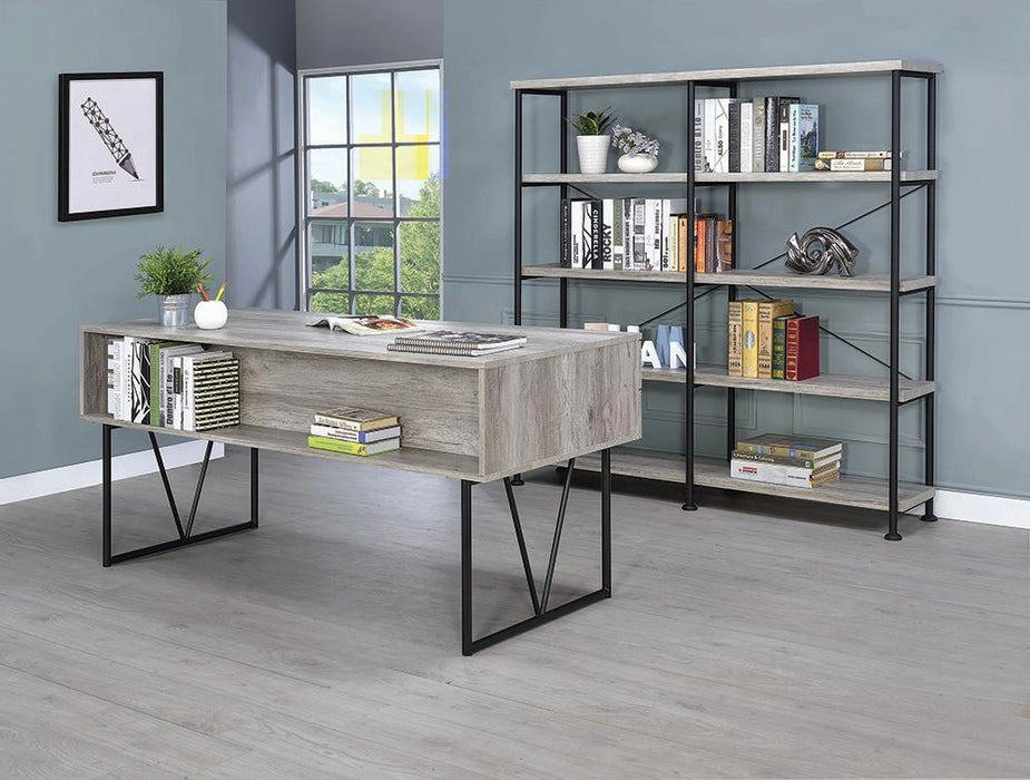 Five Star Furniture - Analiese 4-drawer Writing Desk Grey Driftwood