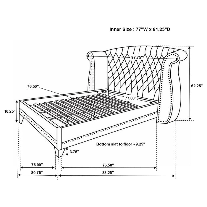 Five Star Furniture - Barzini Wingback Platform Bed
