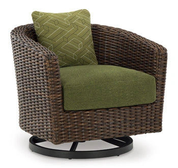 Five Star Furniture - Horizon Hall Outdoor Swivel Lounge Chair with Cushion