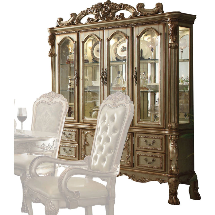 Five Star Furniture - Acme Dresden Buffet w/ Hutch in Gold Patina 63155