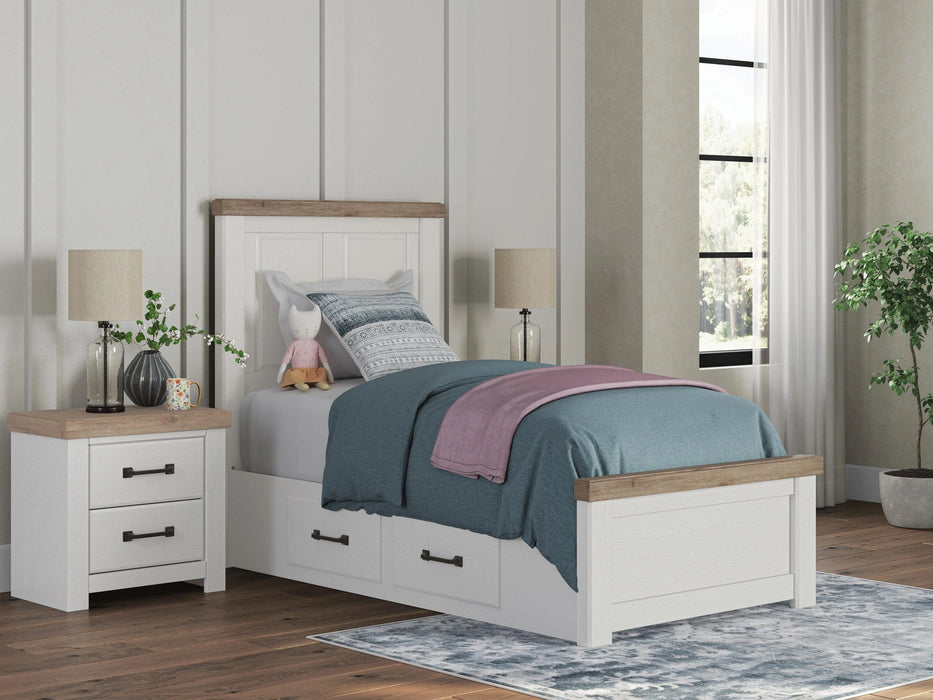 Five Star Furniture - Ashley Savonport Twin Panel Bed with Storage — Plus