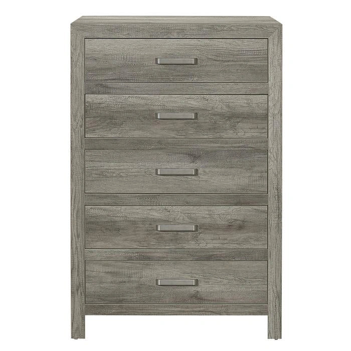 Five Star Furniture - Mandan 5 Drawer Chest in Weathered Gray 1910GY-9