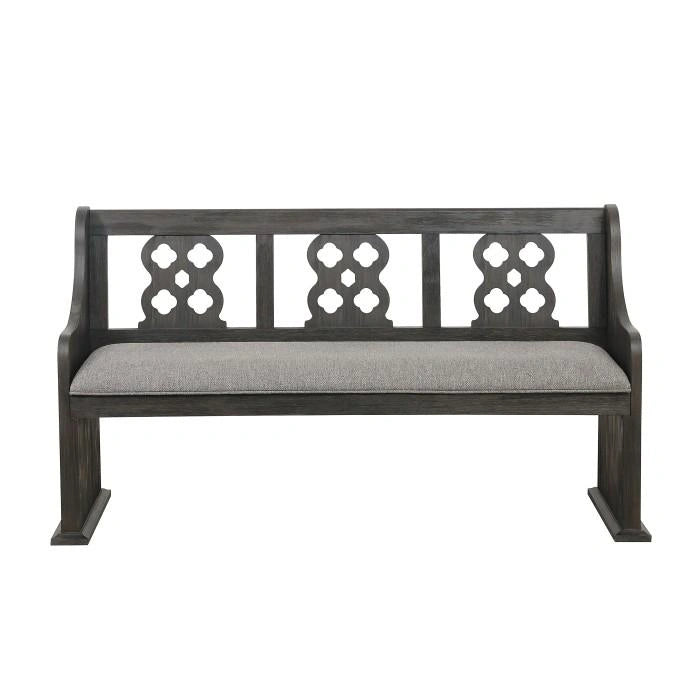 Five Star Furniture - Arasina Bench with Curved Arms in Dark Pewter 5559N-14A