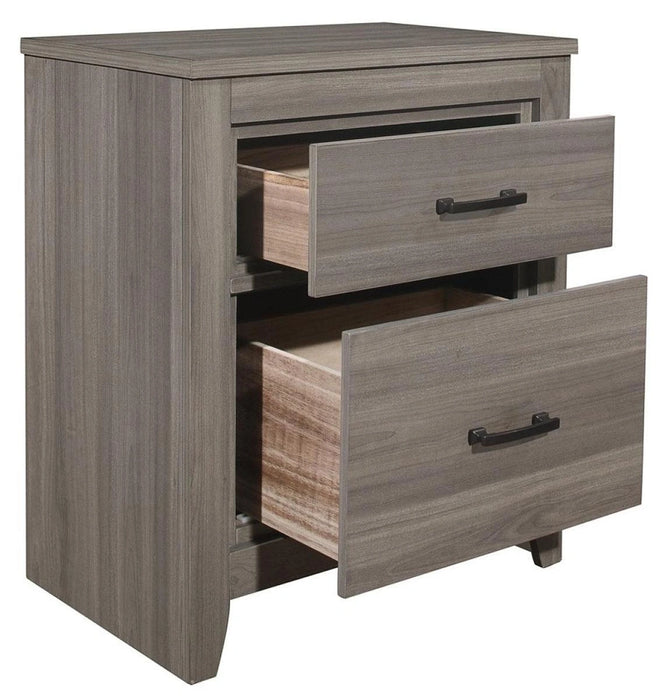 Five Star Furniture - Waldorf 2 Drawer Nightstand in Dark Gray 1902-4