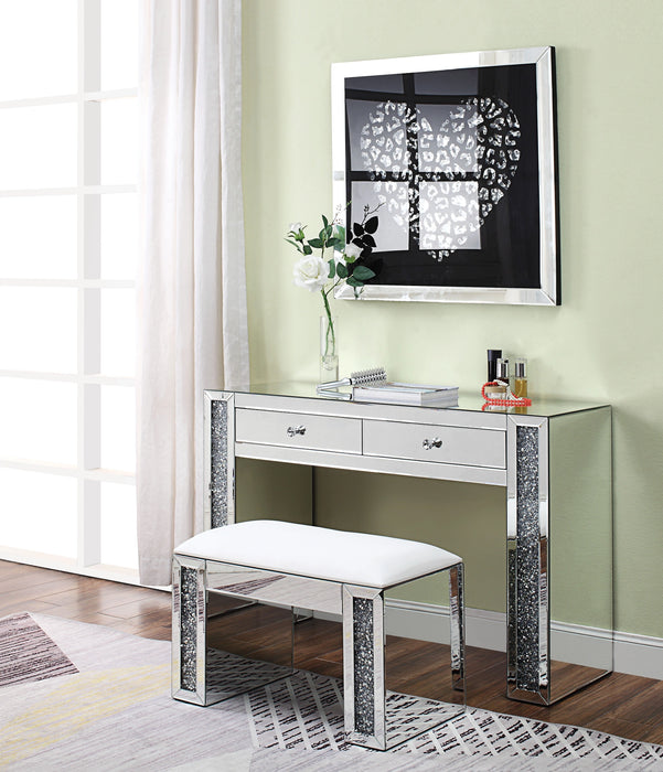 Five Star Furniture - Noralie PU, Mirrored & Faux Diamonds Vanity Stool
