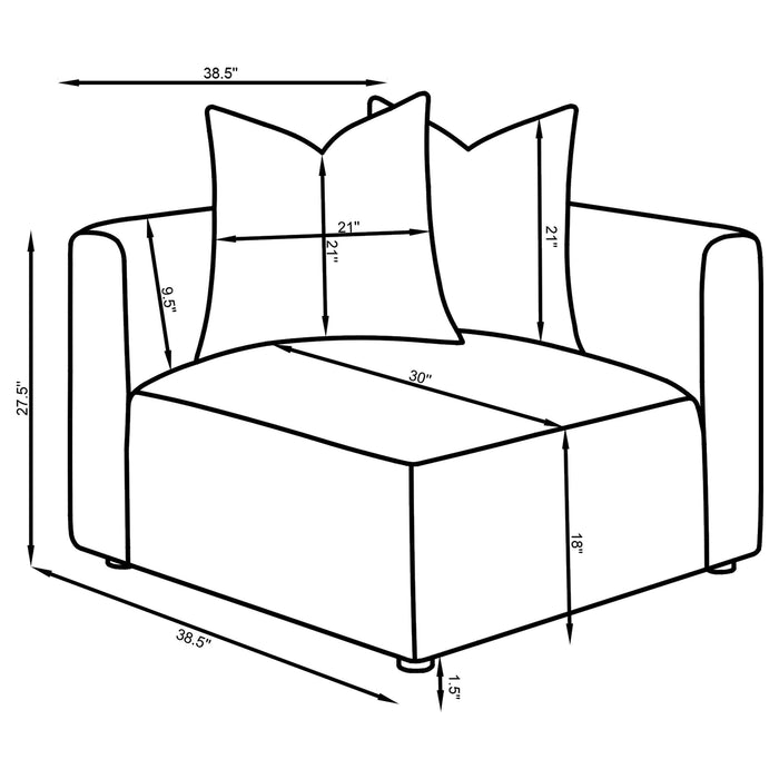 Five Star Furniture - Jennifer Upholstered Corner Chair