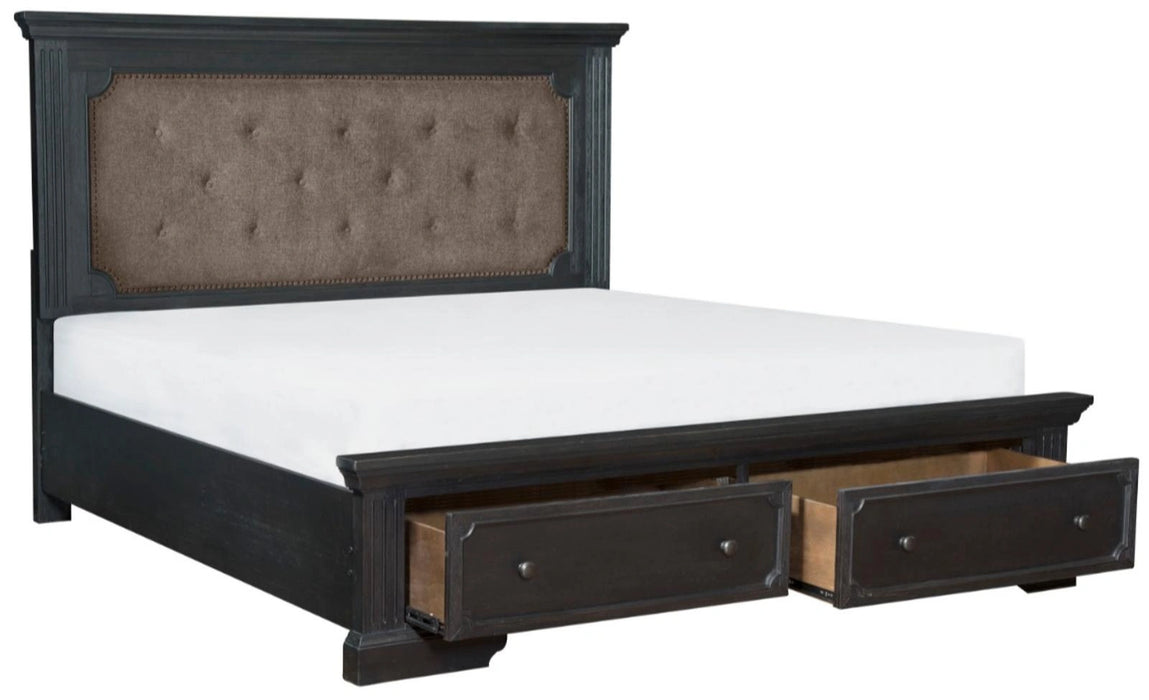 Five Star Furniture - Bolingbrook Queen Upholstered Storage Platform Bed in Coffee 1647-1*