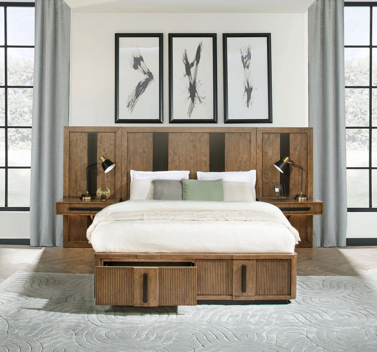 Five Star Furniture - Terrace Wall Panel Platform Storage Bed with Attached Nightstands