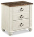 Five Star Furniture - Willowton Panel Bed with Mirrored Dresser & 2 Nightstands