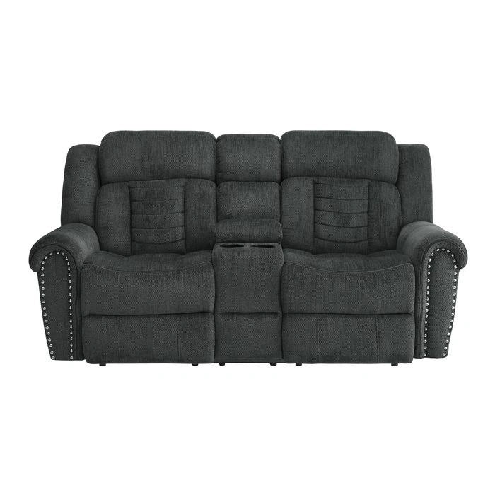 Five Star Furniture - Nutmeg Double Reclining Loveseat in Charcoal Gray 9901CC-2