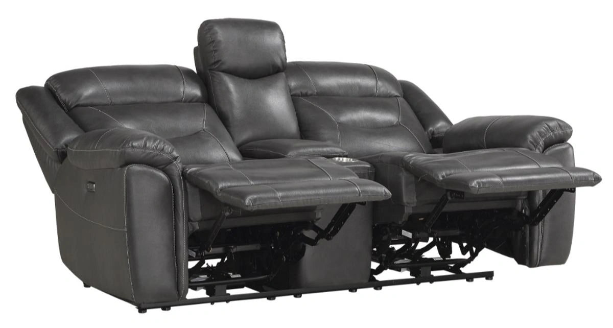 Five Star Furniture - Danio Power Double Reclining Loveseat with Power Headrests in Dark Gray 9528DGY-2PWH