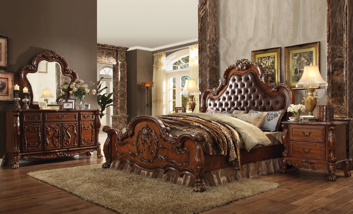 Five Star Furniture - Dresden PU & Cherry Oak California King Bed