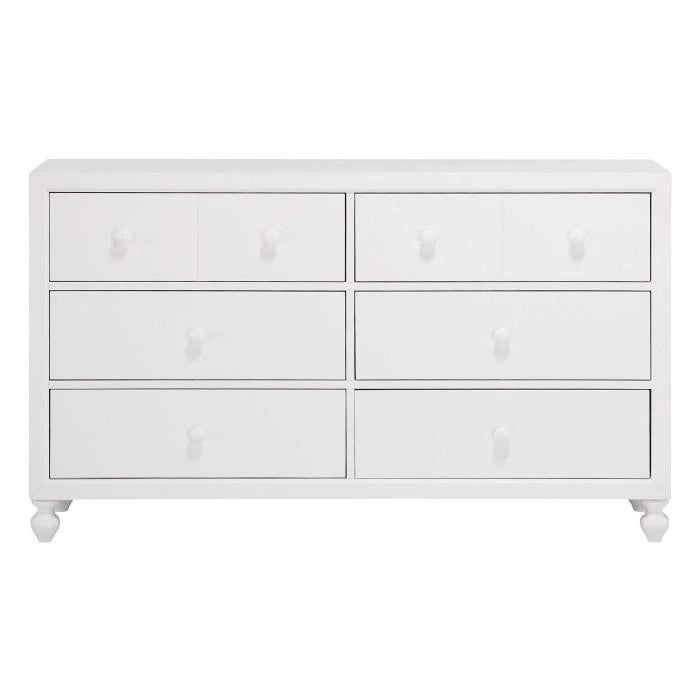 Five Star Furniture - Wellsummer 6 Drawer Dresser in White 1803W-5