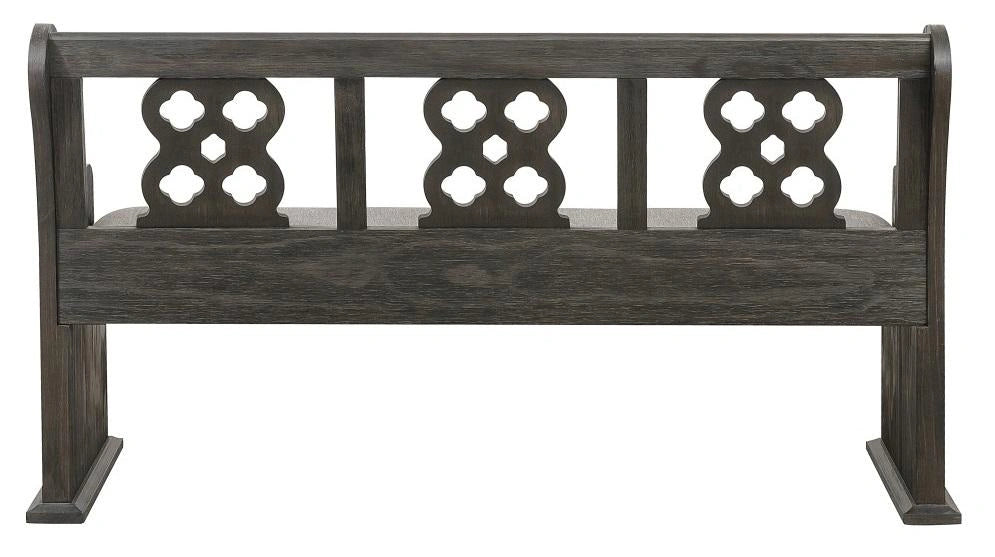 Five Star Furniture - Arasina Bench with Curved Arms in Dark Pewter 5559N-14A