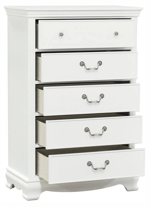 Five Star Furniture - Lucida 5 Drawer Chest in White 2039W-9