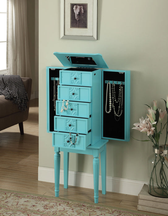 Five Star Furniture - Tammy Light Blue Jewelry Armoire