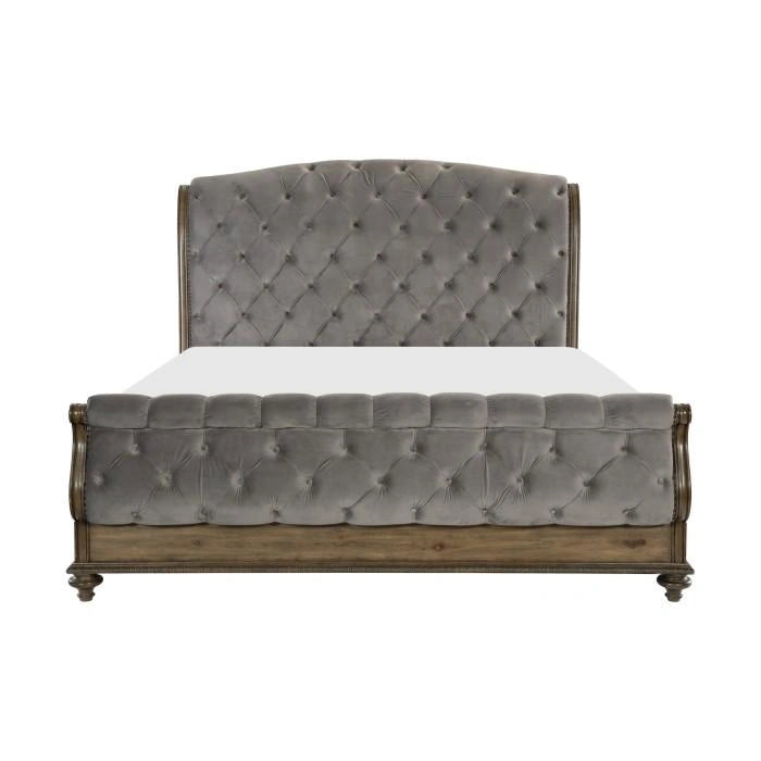Five Star Furniture - Rachelle Queen Sleigh Bed in Weathered Pecan 1693-1*