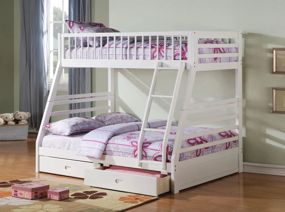 Five Star Furniture - Jason White Bunk Bed (Twin/Full)