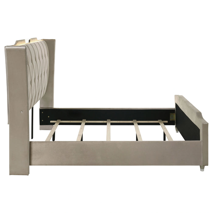Five Star Furniture - Lorient Wingback Bed with LED Lighting
