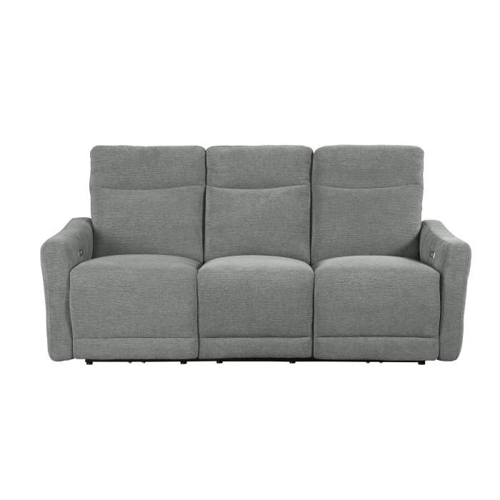 Five Star Furniture - Edition Power Double Lay Flat Reclining Sofa in Dove Grey 9804DV-3PWH
